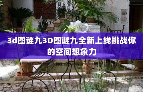 3d图谜九3D图谜九全新上线挑战你的空间想象力