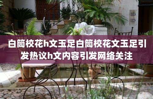 白筒校花h文玉足白筒校花文玉足引发热议h文内容引发网络关注