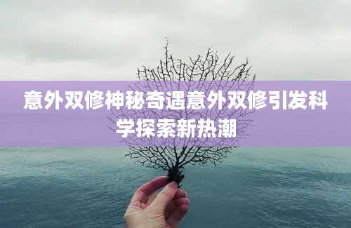 意外双修神秘奇遇意外双修引发科学探索新热潮