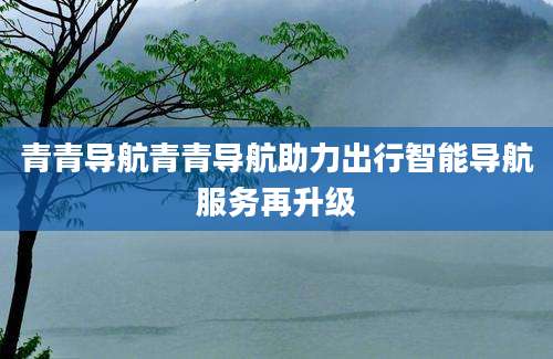 青青导航青青导航助力出行智能导航服务再升级