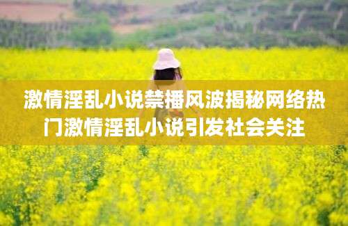 激情淫乱小说禁播风波揭秘网络热门激情淫乱小说引发社会关注