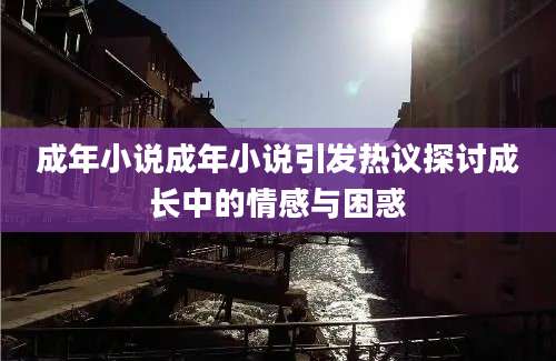 成年小说成年小说引发热议探讨成长中的情感与困惑