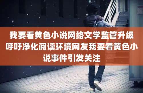 我要看黄色小说网络文学监管升级呼吁净化阅读环境网友我要看黄色小说事件引发关注
