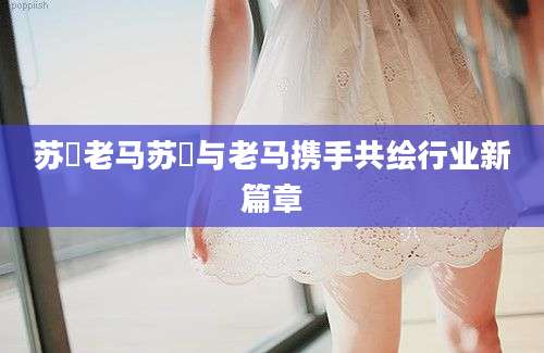 苏玥老马苏玥与老马携手共绘行业新篇章