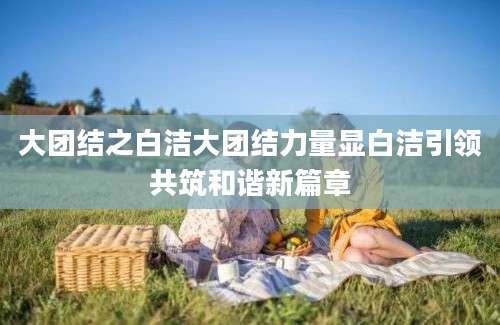 大团结之白洁大团结力量显白洁引领共筑和谐新篇章
