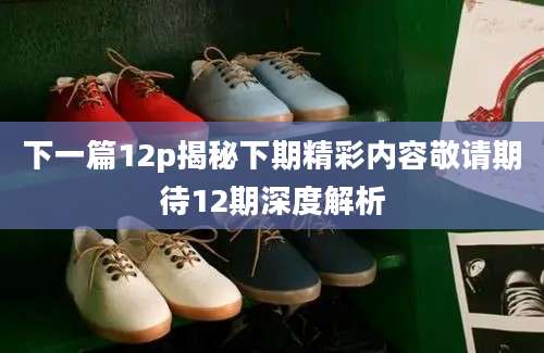 下一篇12p揭秘下期精彩内容敬请期待12期深度解析
