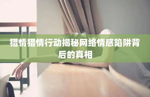 猎情猎情行动揭秘网络情感陷阱背后的真相