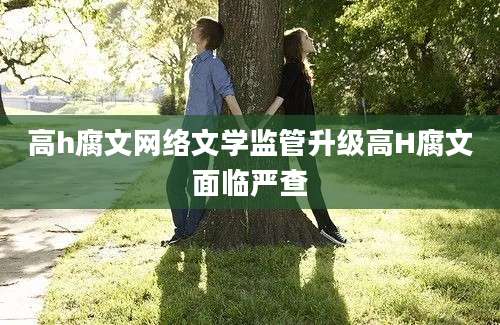 高h腐文网络文学监管升级高H腐文面临严查