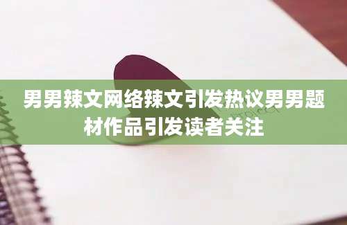 男男辣文网络辣文引发热议男男题材作品引发读者关注