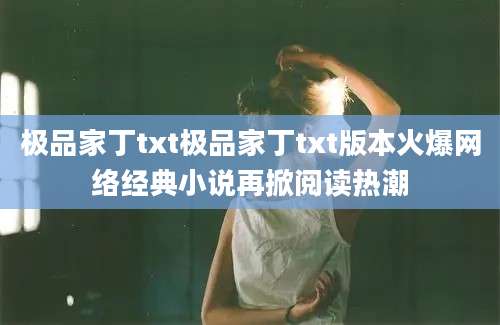 极品家丁txt极品家丁txt版本火爆网络经典小说再掀阅读热潮