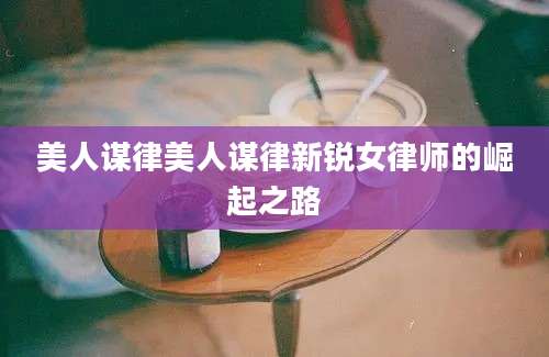 美人谋律美人谋律新锐女律师的崛起之路