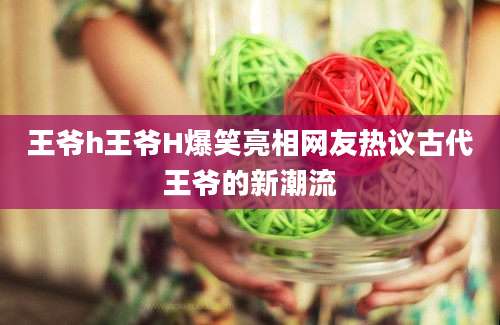 王爷h王爷H爆笑亮相网友热议古代王爷的新潮流