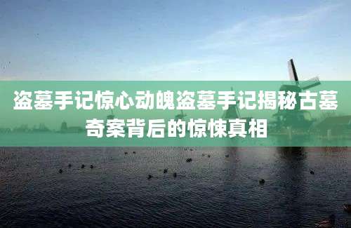 盗墓手记惊心动魄盗墓手记揭秘古墓奇案背后的惊悚真相