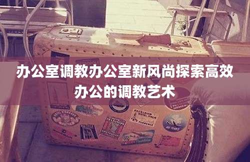 办公室调教办公室新风尚探索高效办公的调教艺术