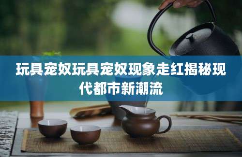 玩具宠奴玩具宠奴现象走红揭秘现代都市新潮流