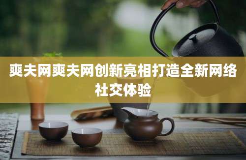 爽夫网爽夫网创新亮相打造全新网络社交体验