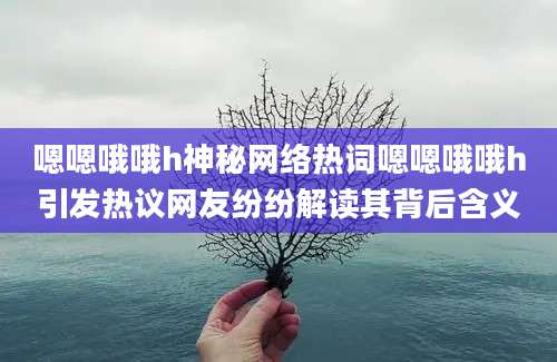 嗯嗯哦哦h神秘网络热词嗯嗯哦哦h引发热议网友纷纷解读其背后含义